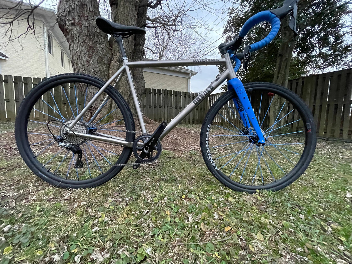 Cobalt custom titanium Warhawk gravel bike