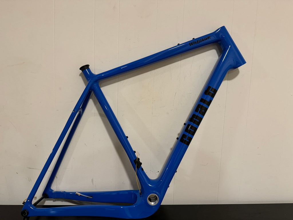 Cobalt Warhawk blue carbon gravel frame size 58 with black graphics